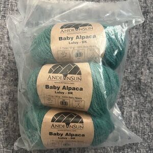 Baby Alpaca Yarn in Teal